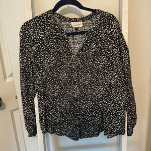 Black Floral blouse